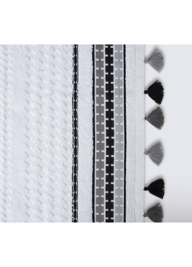 Irya полотенце jakarli - coplin gri серый 90*150 орнамент серый производство - Турция