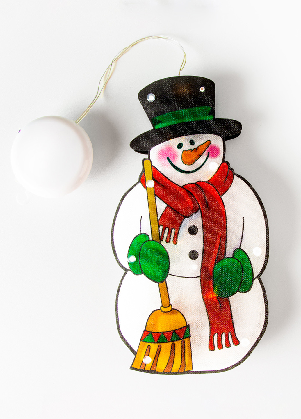 Іграшка світлодіодна на батарейках Сніговик, 46х30 см MVM (271134749)