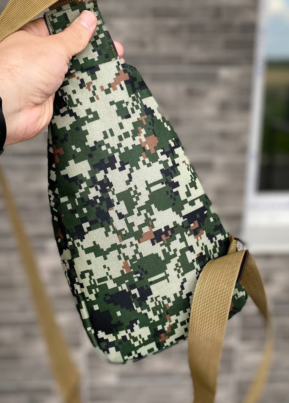 Мужская тактическая нагрудная сумка пиксель слинг бананка No Brand (258965541)