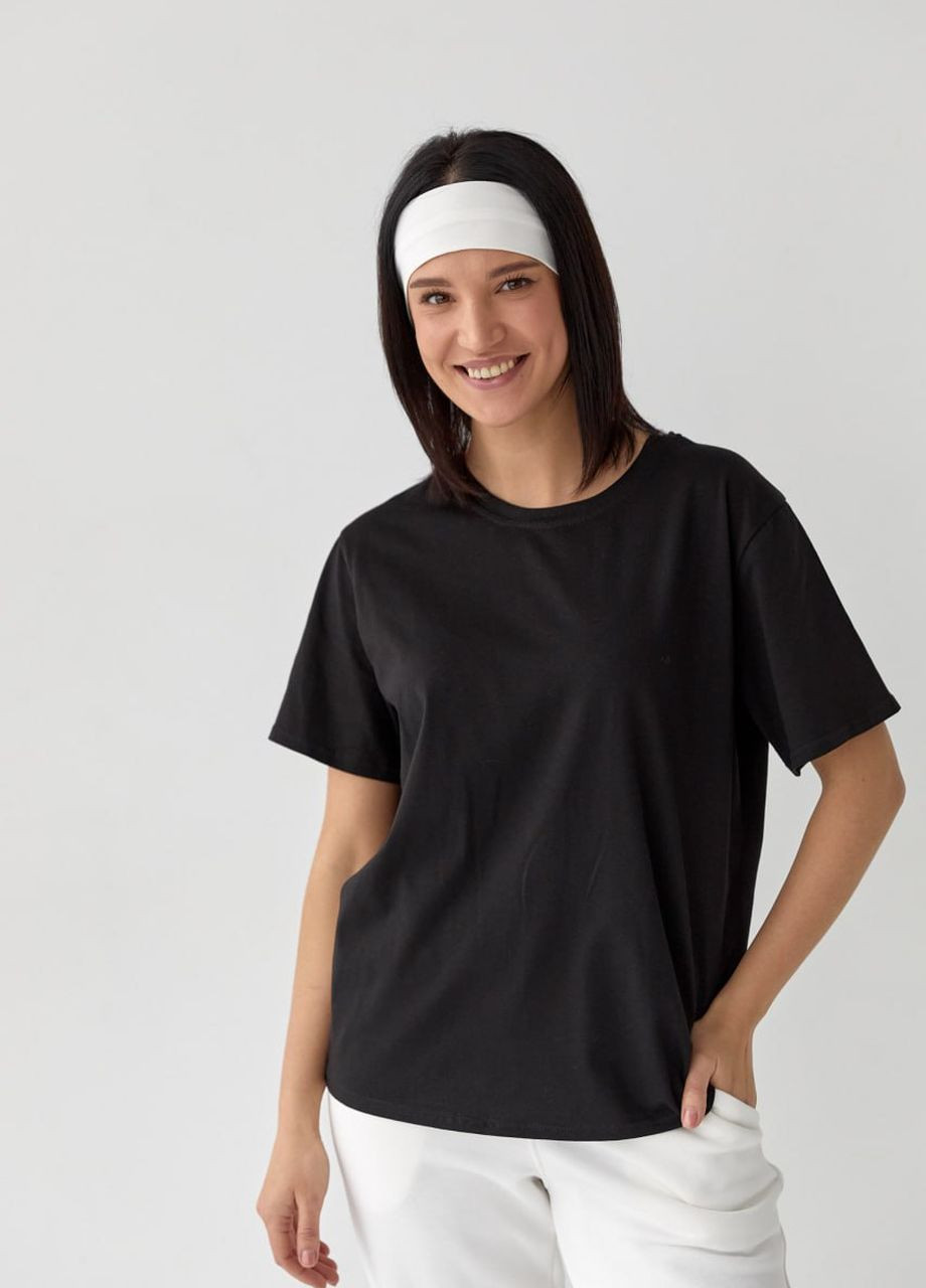 Женская базовая футболка черного цвета 408440 New Trend - (260072582)