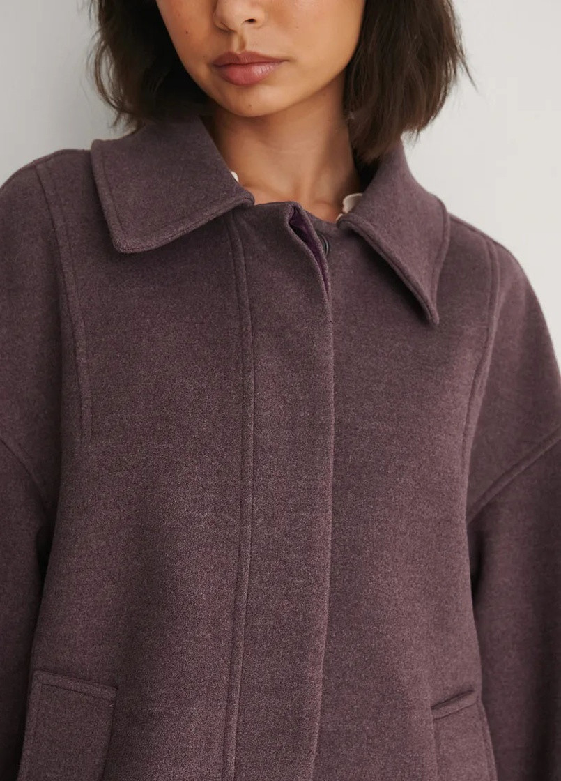Фіолетове Пальто - сорочка NA-KD