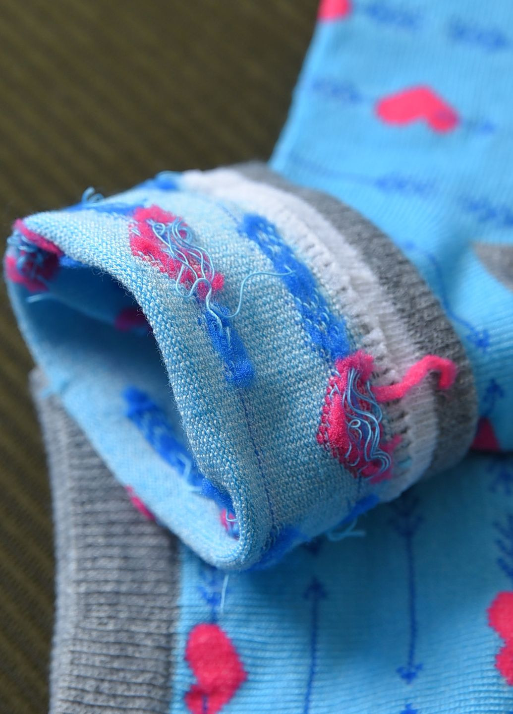 Шкарпетки для дівчинки блакитного кольору з малюнком Let's Shop (269387482)