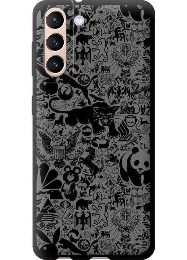 TPU чорний чохол 'Чорно-сірий стікер бомбінг' для Endorphone Samsung Galaxy S21 (259322984)
