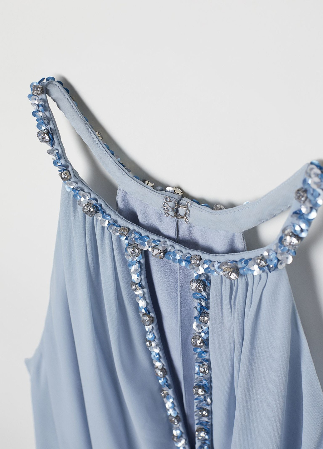 Голубое кэжуал платье H&M однотонное