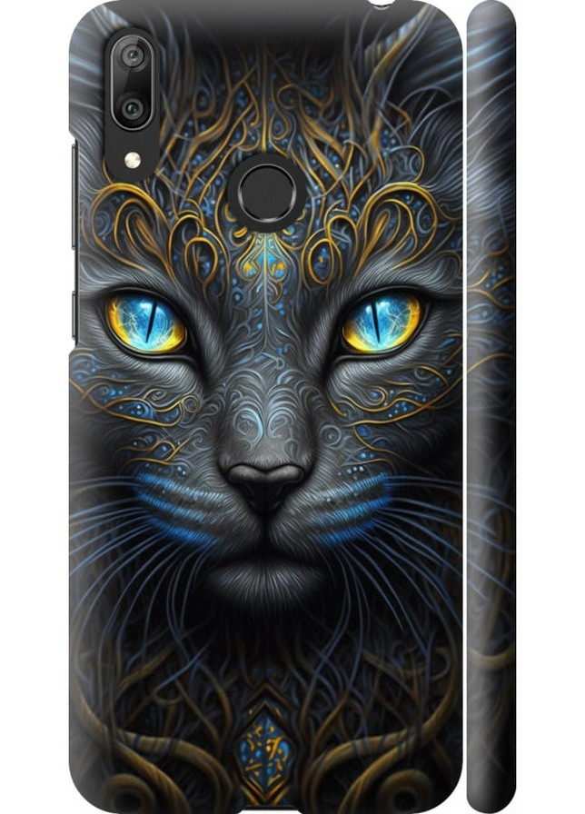 3D пластиковий матовий чохол 'Кішка' для Endorphone Huawei Y7 2019 (257802134)