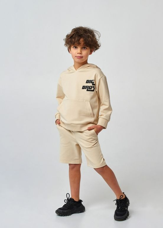 Дитяча толстовка | 95% Бавовна | Демісезон | 104, 110,116 | З кишенями та стильним капюшоном Бежевий Smil (277694290)