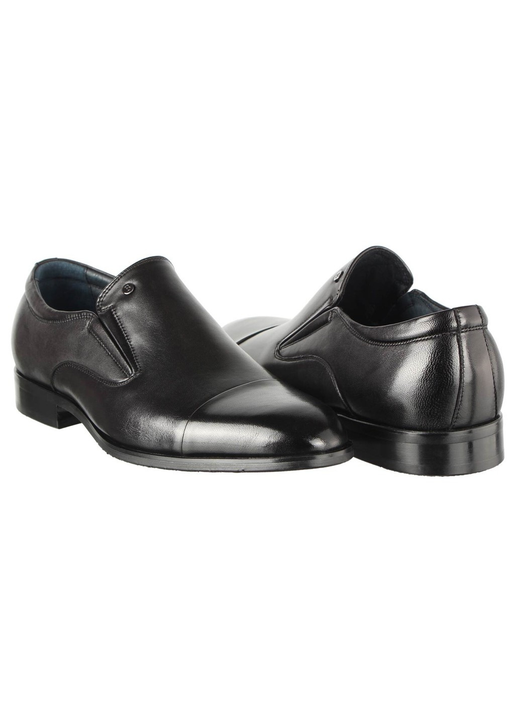 Черные мужские классические туфли 196495 Buts без шнурков