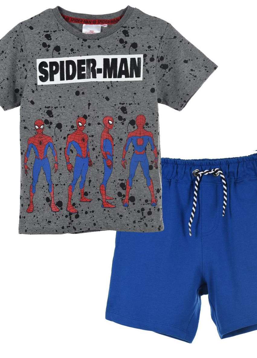 Сірий літній комплект (футболка, шорти) spider man (людина павук) ue10571 Disney