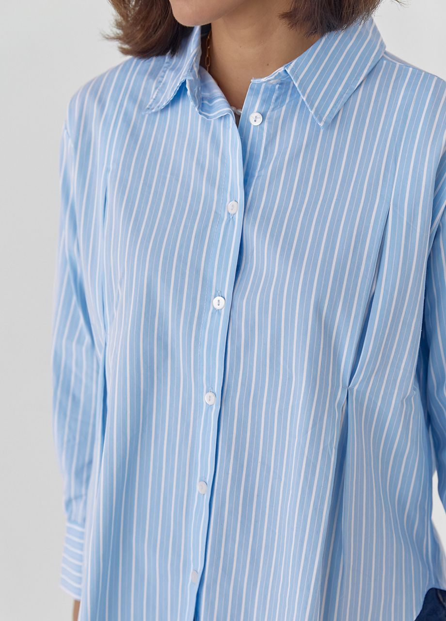 Голубой классическая рубашка Lurex