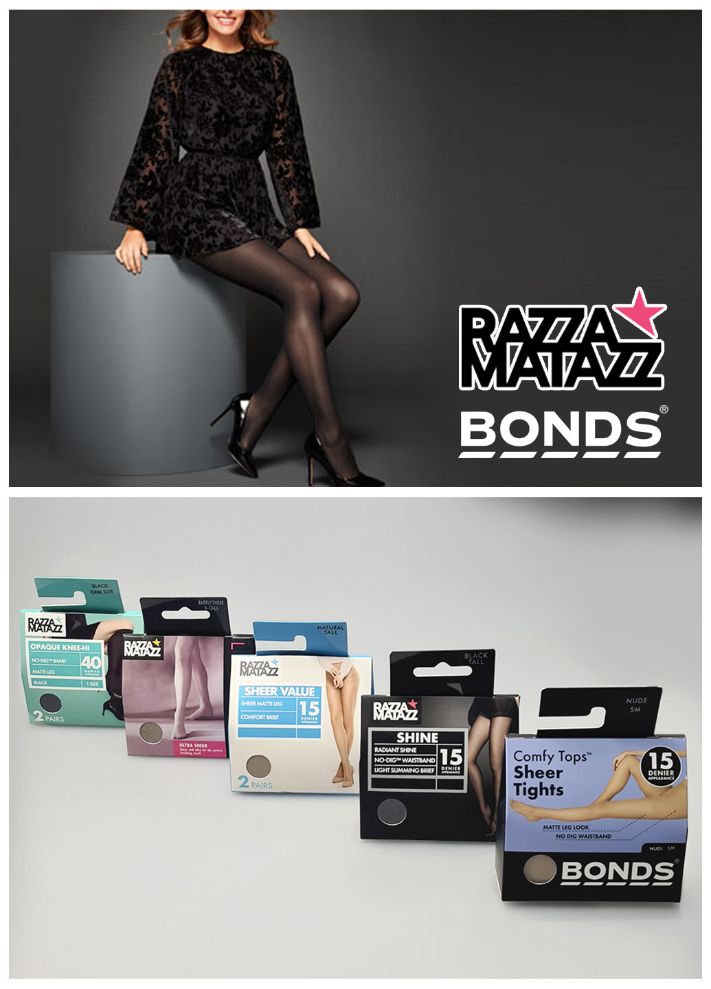 Капроновые колготки и гольфы (19 упаковок) Lidl razza matazz, bonds (259734694)