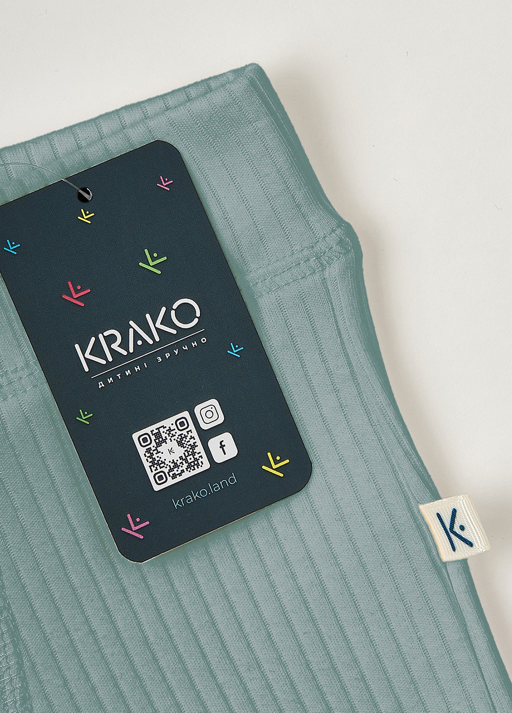 KRAKO штаны полоска зеленые для малышей зеленый повседневный хлопок производство - Украина