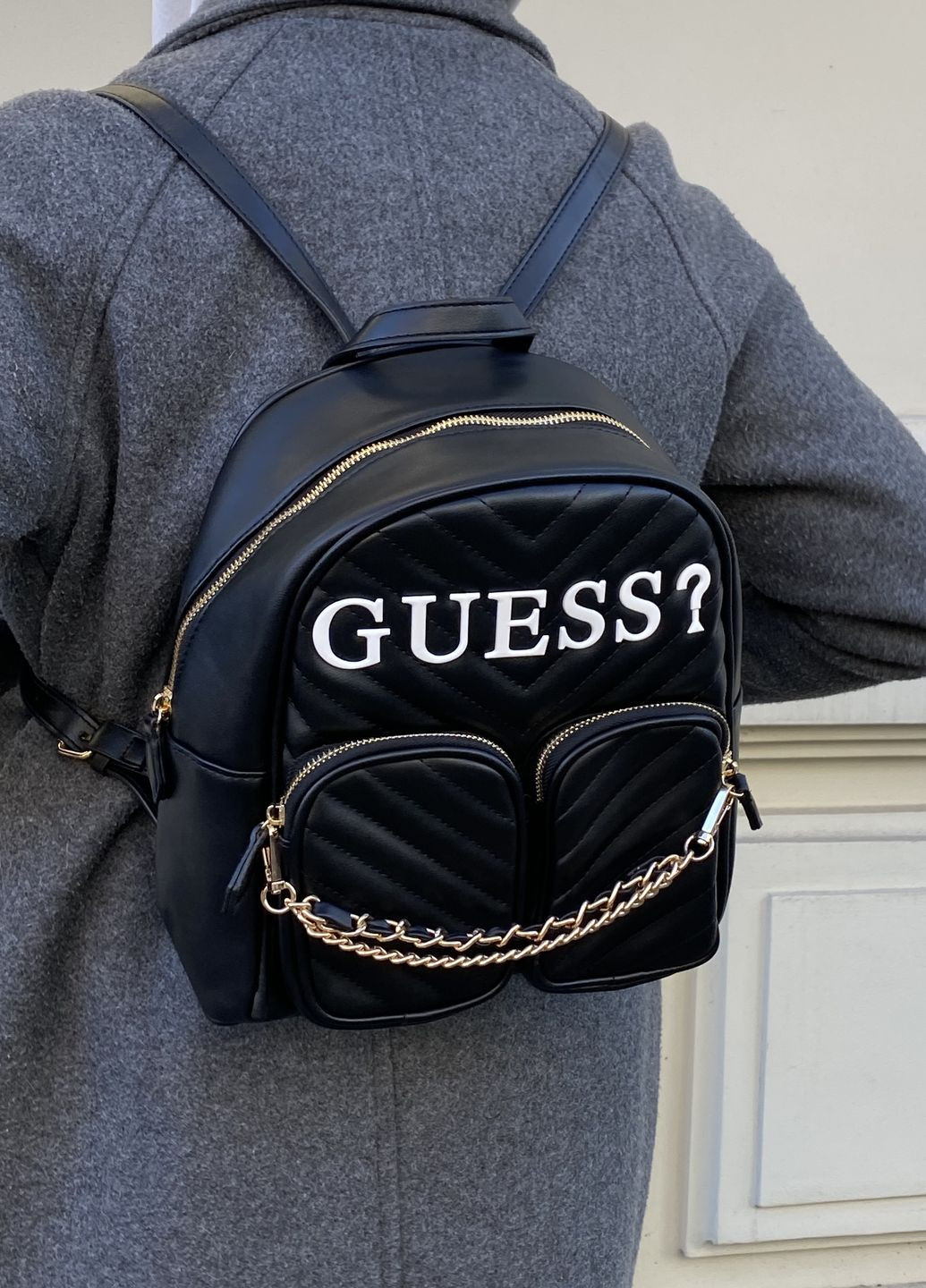 Женский рюкзак черный Guess (275864275)
