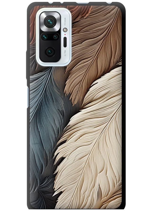 TPU чорний чохол 'Листя в стилі бохо' для Endorphone Xiaomi Redmi Note 10 Pro (265397089)