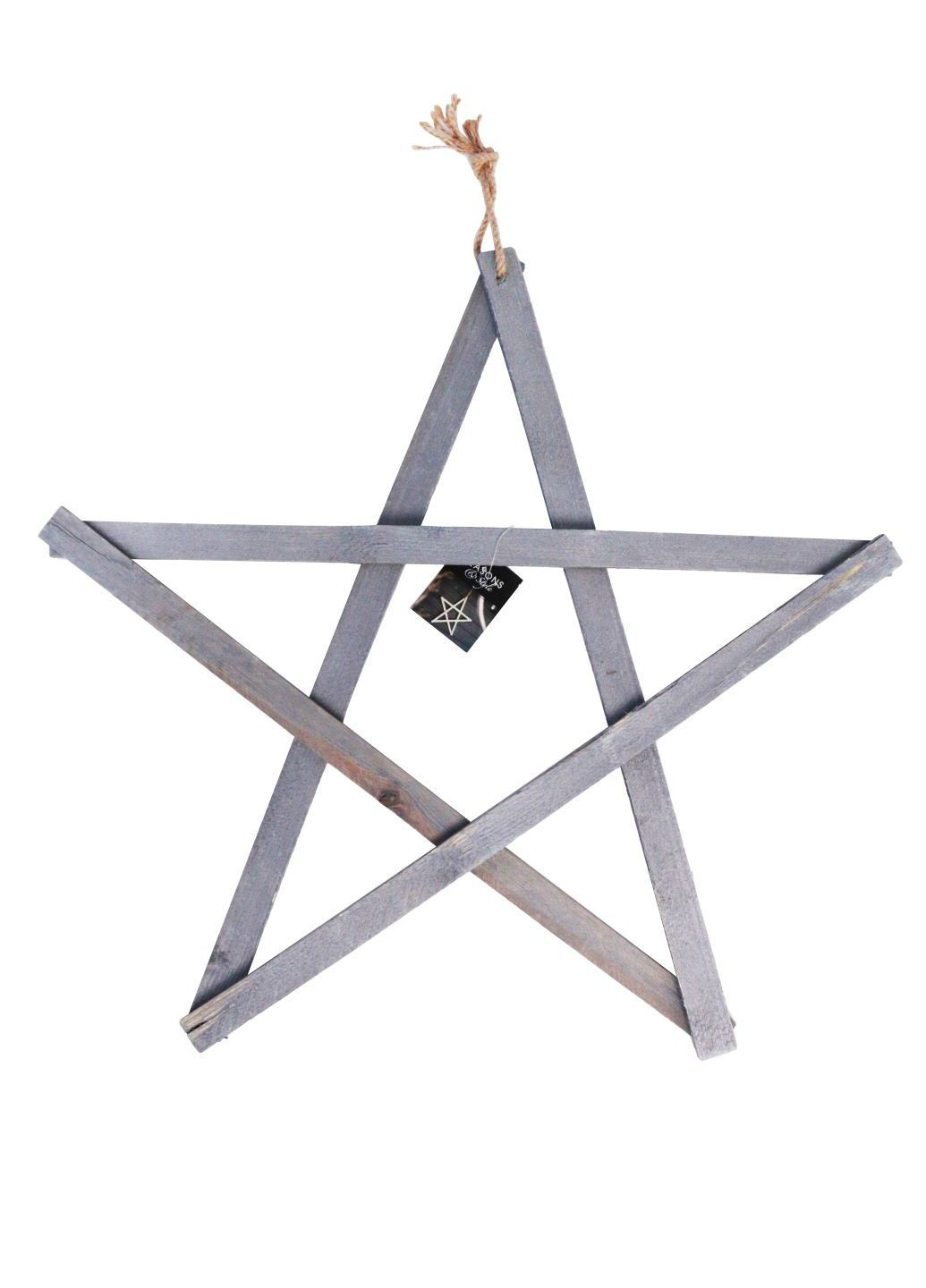 Деревянное подвесное украшение Рождественская звезда серая Lidl (268665286)