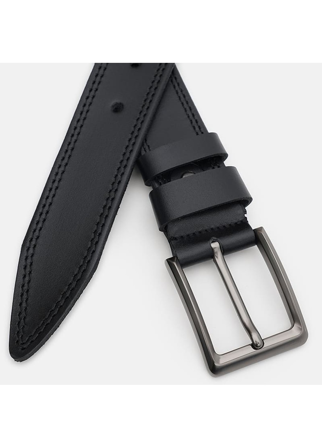 Чоловічий шкіряний ремінь 125vfx80-black Borsa Leather (274535868)