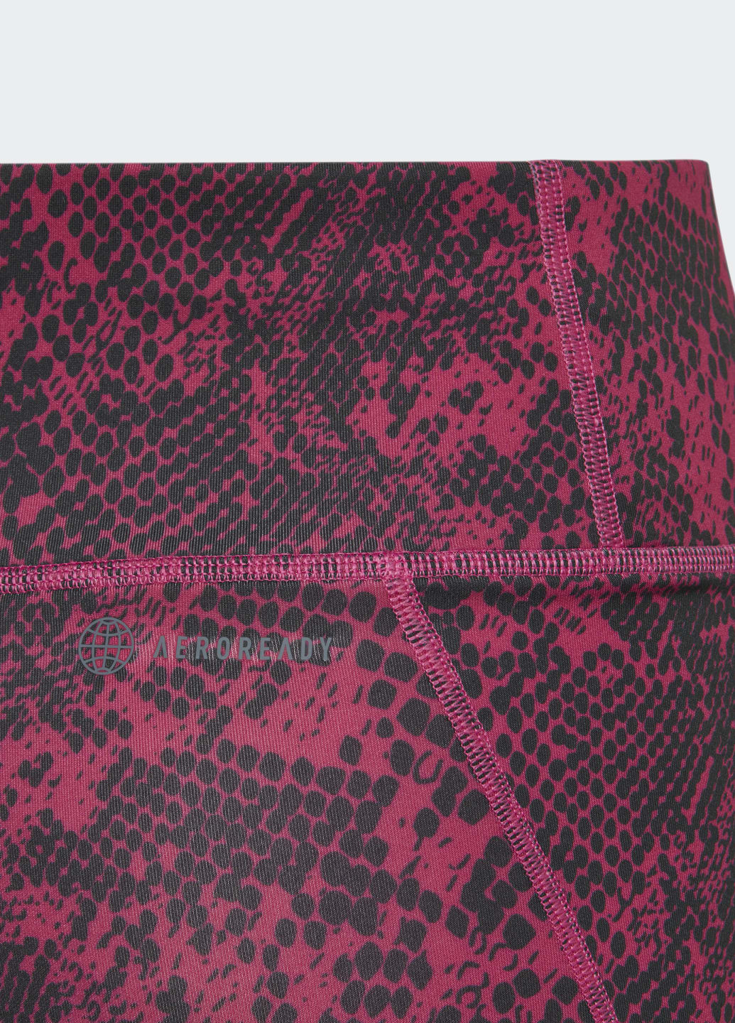 Розовые демисезонные леггинсы aeroready animal-print optime 7/8 high-rise pocket adidas