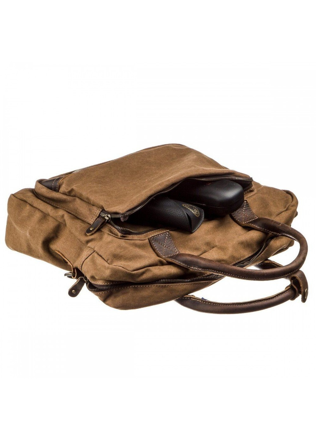 Чоловіча коричнева текстильна сумка для ноутбука 20118 Vintage (263360624)