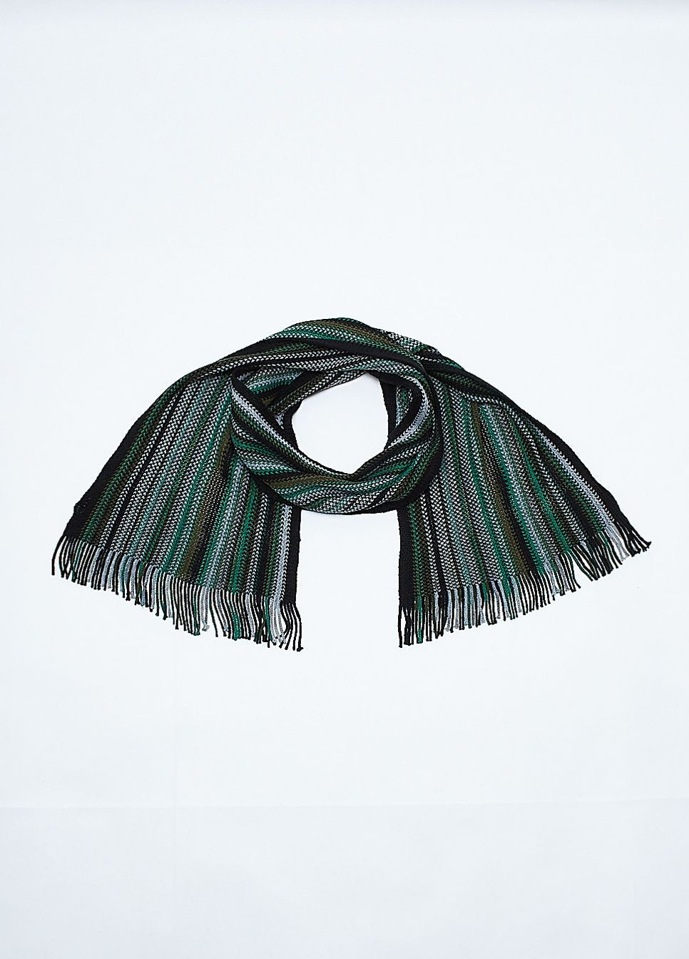 Шарф,чорний-зелений в візерунки, C&A (265010722)