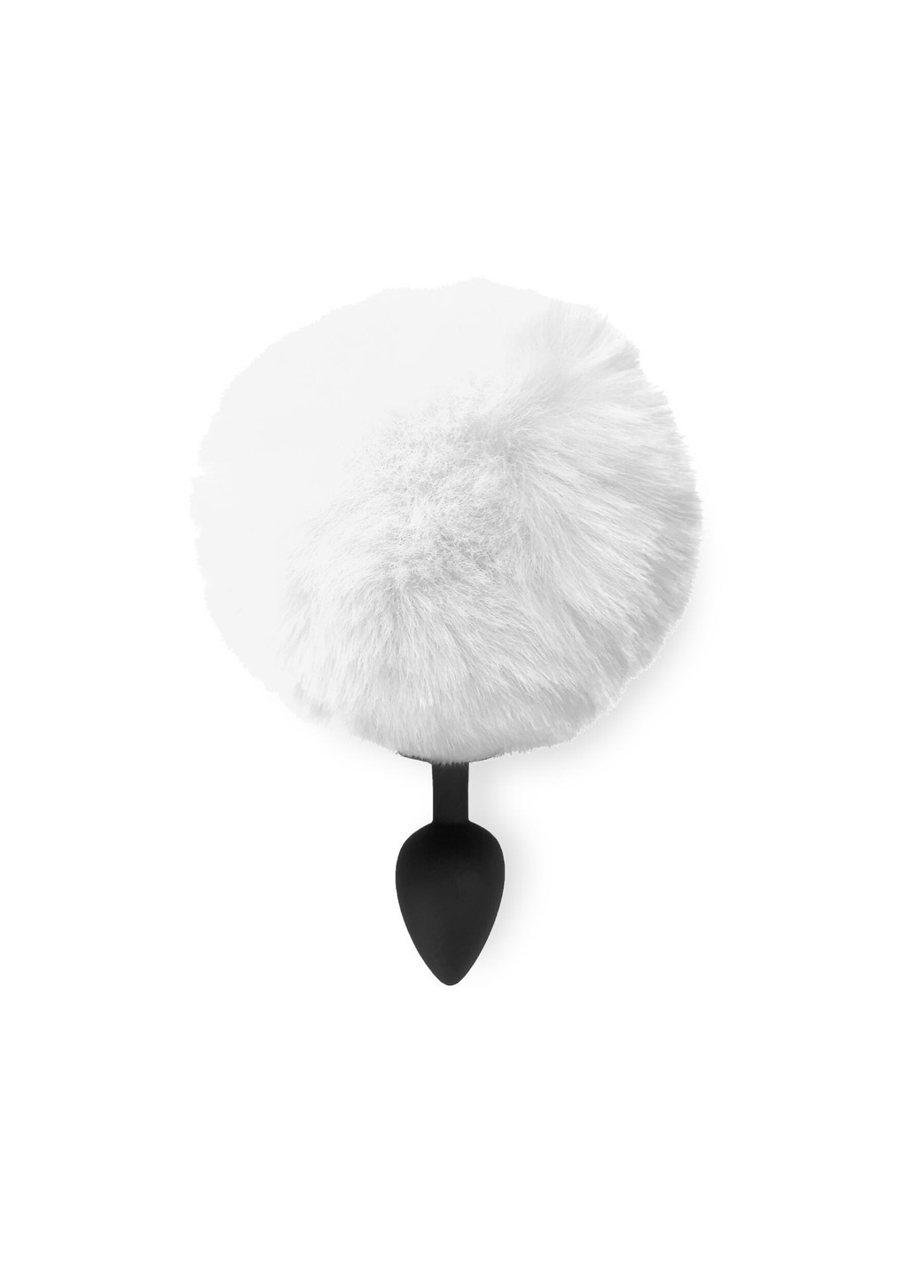 Силиконовая анальная пробка М - Silicone Bunny Tails Butt plug White, диаметр 3,5 см Art of Sex (277235471)