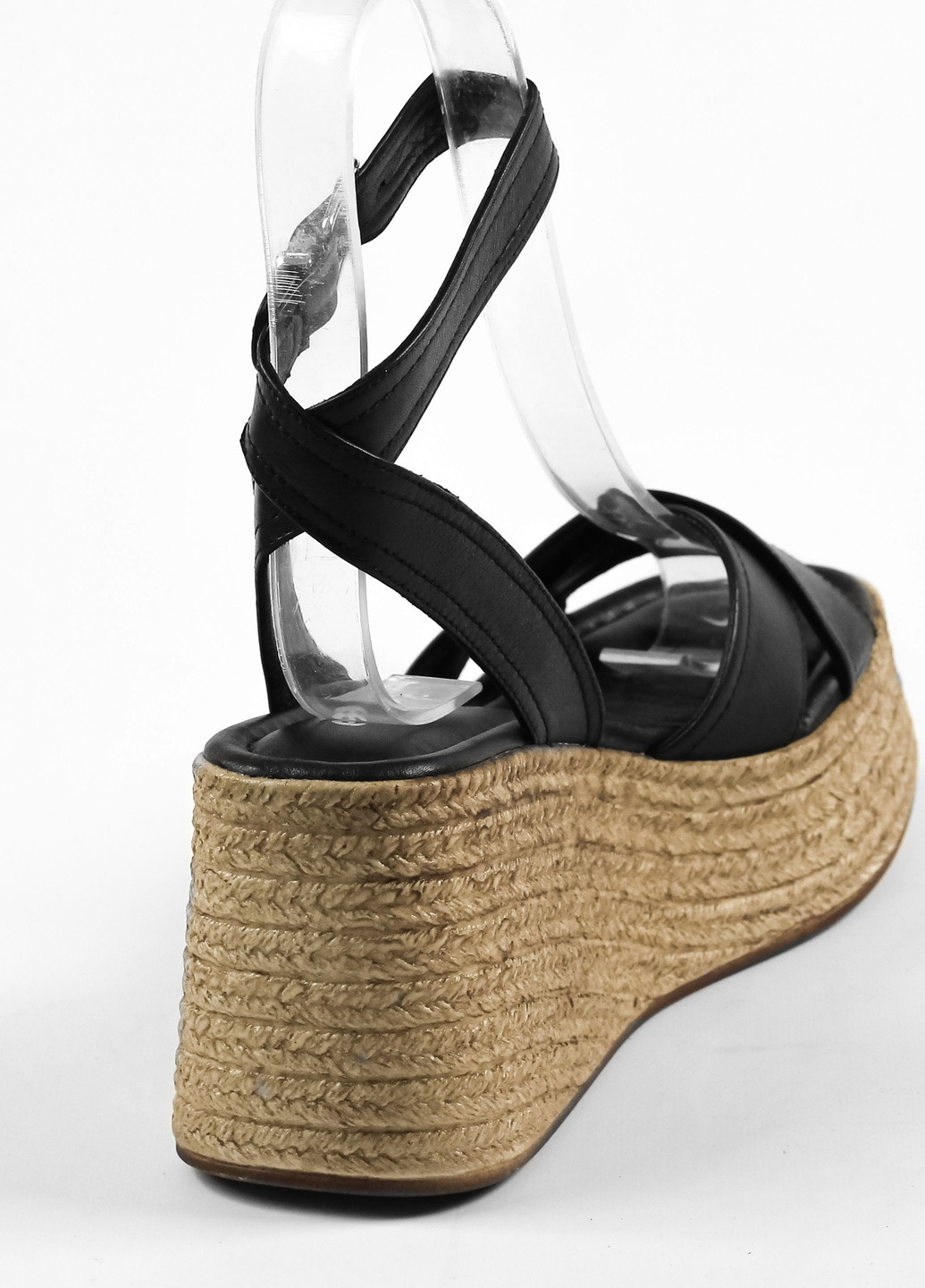 Черные босоножки на высокой платформе черные Evromoda с ремешком