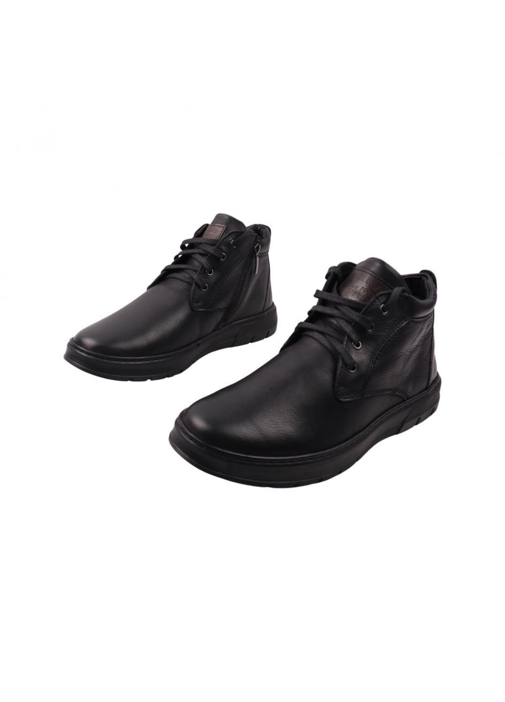 Черные ботинки мужские черные натуральная кожа Detta