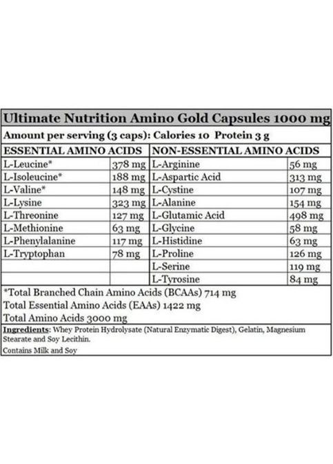 Amino Gold Formula 250 Tabs Ultimate Nutrition (266790572)