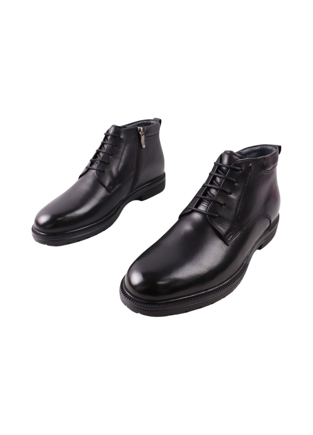 Черные ботинки мужские черные натуральная кожа Brooman