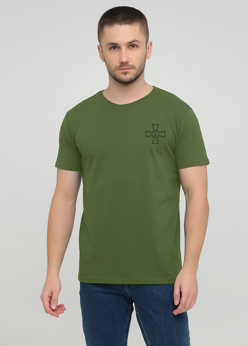 Оливковая тактическая футболка всу с коротким рукавом Malta
