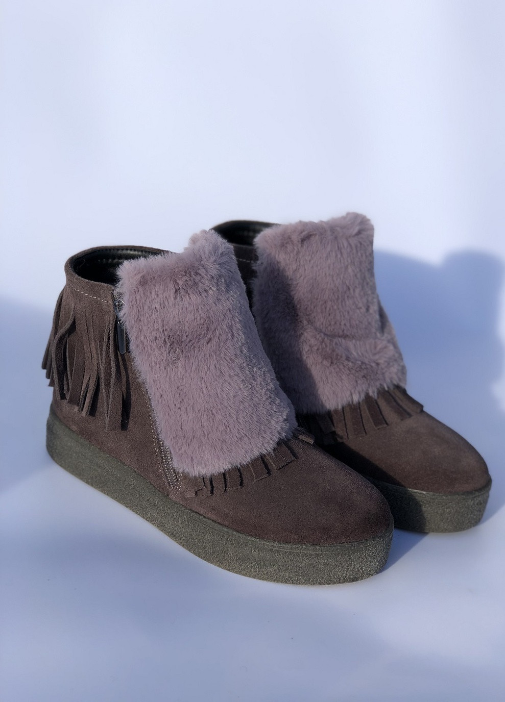 Зимние ботинки Denika с мехом из натуральной замши