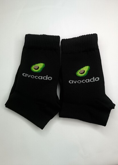 Модные черные высокие носки прикол с принтом Авокадо No Brand (267147807)