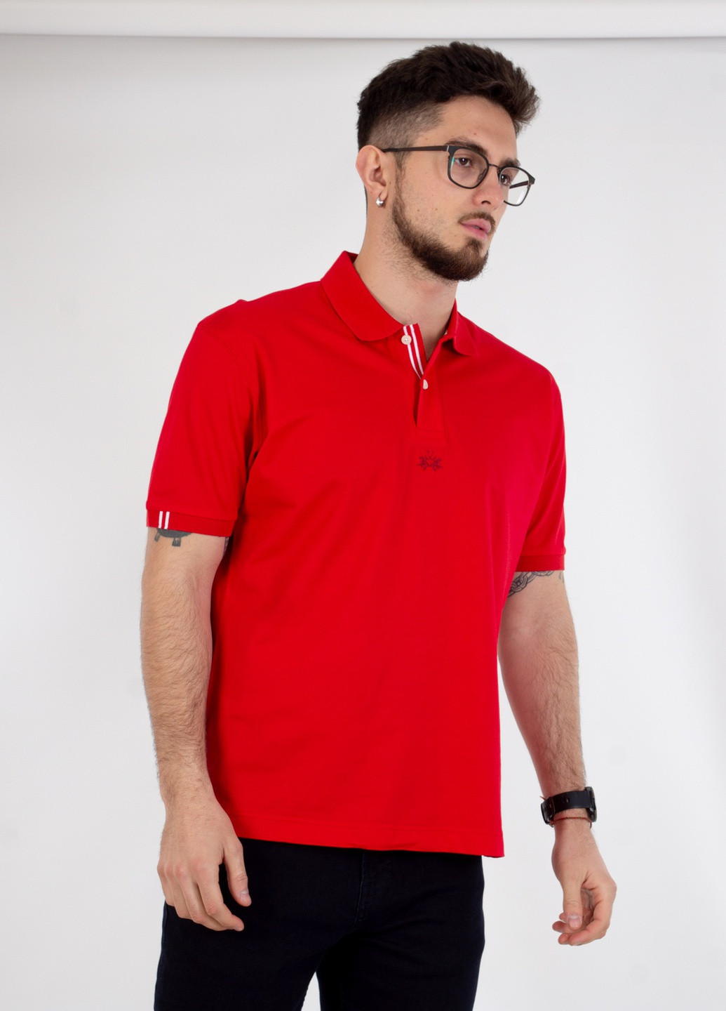 Красная футболка-поло для мужчин La Martina