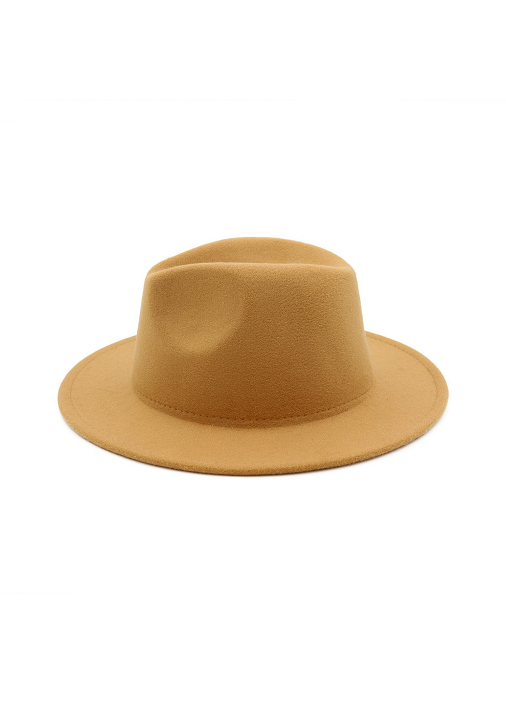 Шляпа унисекс Федора с устойчивыми полями бежевая (кэмэл) No Brand (277161492)