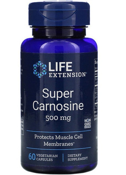 Super Carnosine 500 mg 60 Veg Caps LEX20206 Life Extension (256725047)