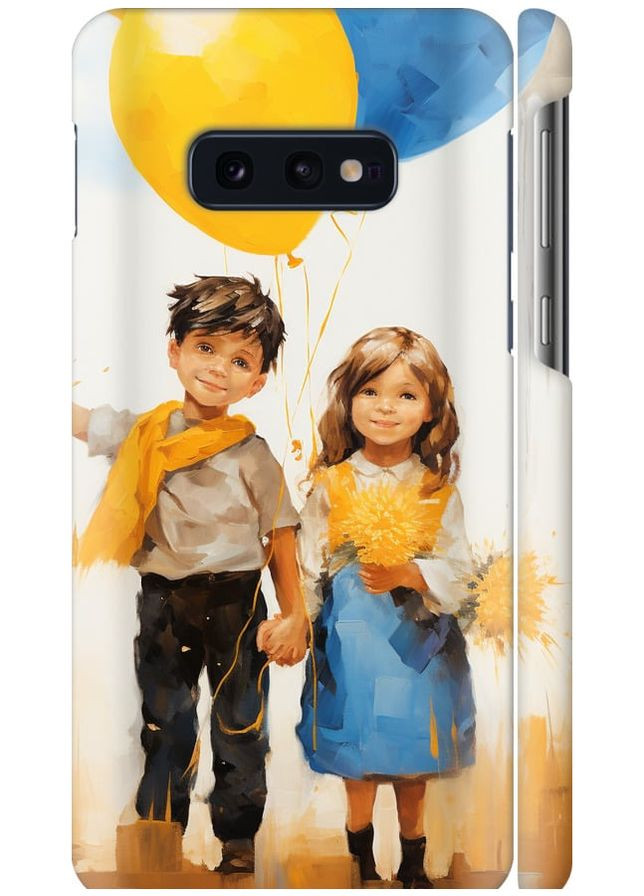 3D пластиковий матовий чохол 'Діти з кульками' для Endorphone Samsung Galaxy S10e (267235061)