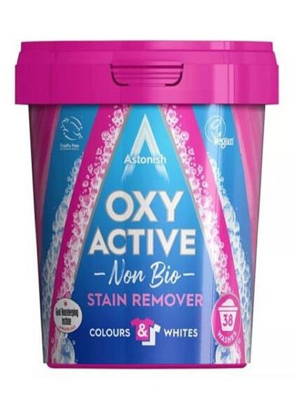 Засіб для виведення плям кисневий Oxy Active Stain Remover 825 г Astonish (264382497)