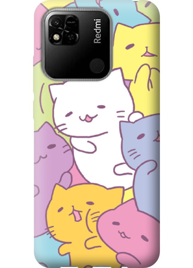 Силіконовий протиударний с посиленими кутами чохол 'Кошенята ' для Endorphone Xiaomi Redmi 10A (258484923)