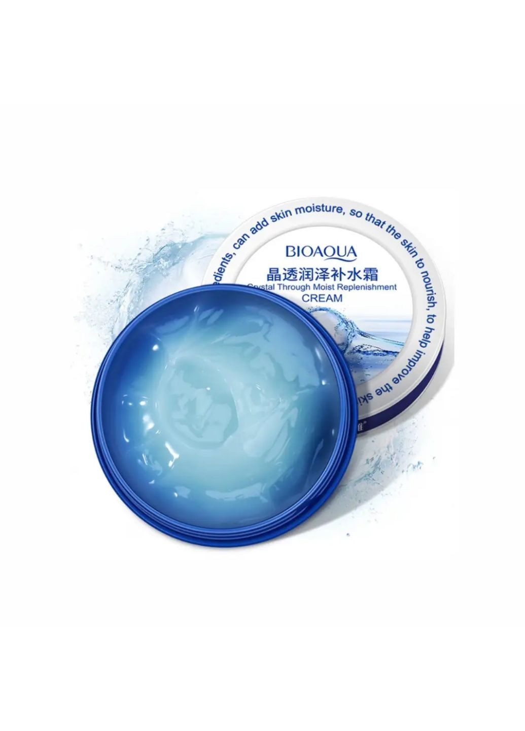 Крем-гель для обличчя з екстрактом гіалуронової кислоти Crystal Through Moist Replenishment Cream, 38 мл Bioaqua (276972766)