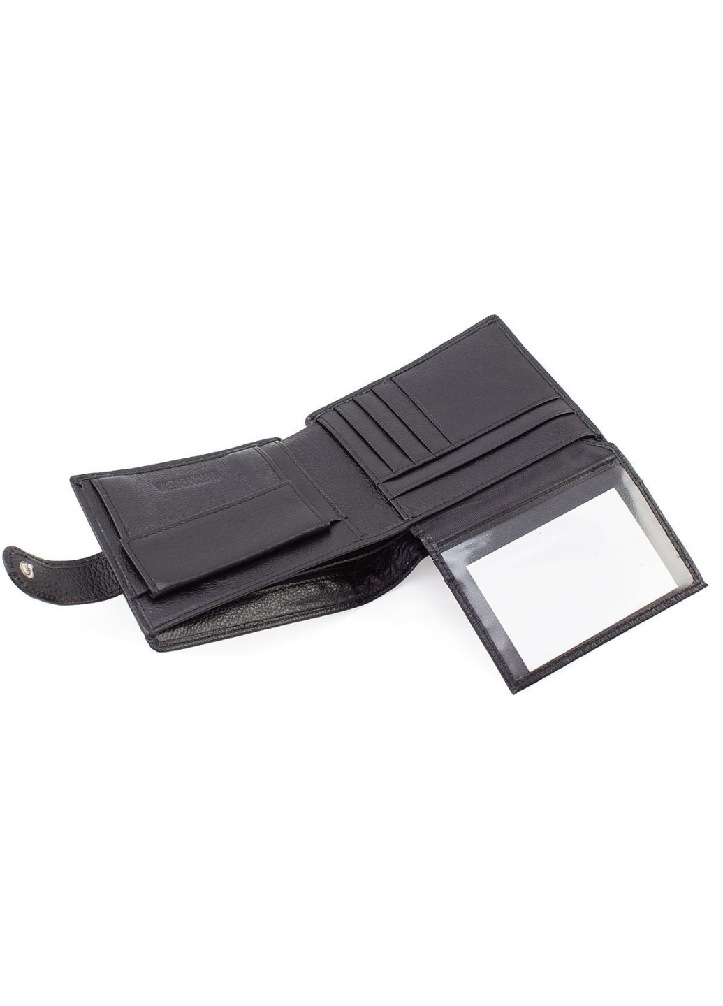 Місткий гаманець зі шкіри із секцією для документів 12х10 M103 (21597) чорний Marco Coverna (259737040)
