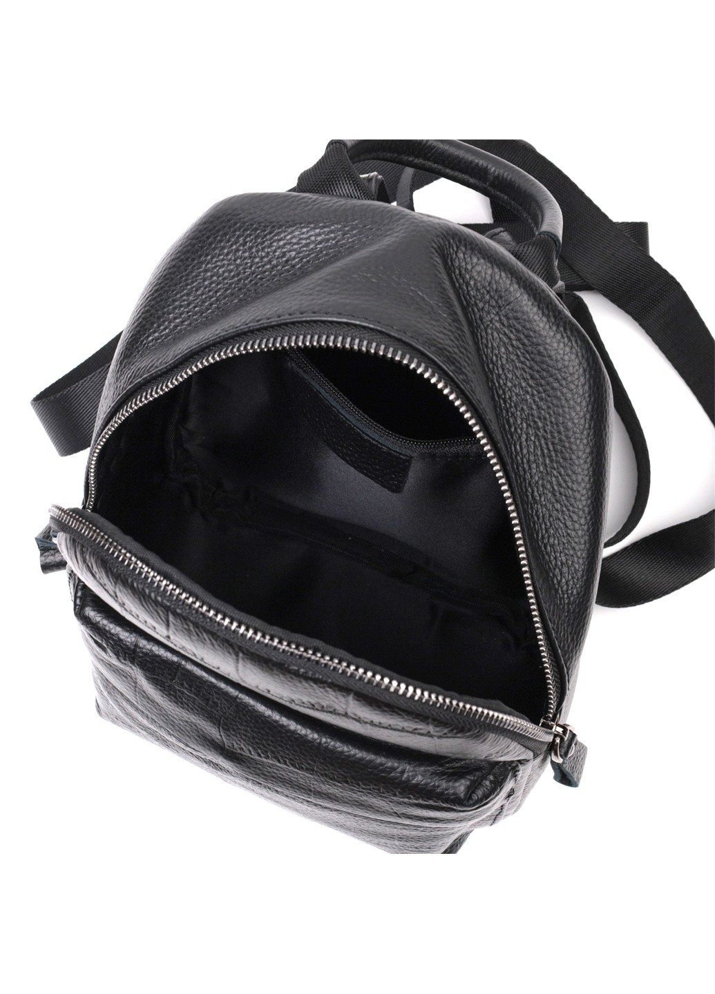Компактный стильный рюкзак из натуральной кожи 22434 Черный Vintage (276457568)