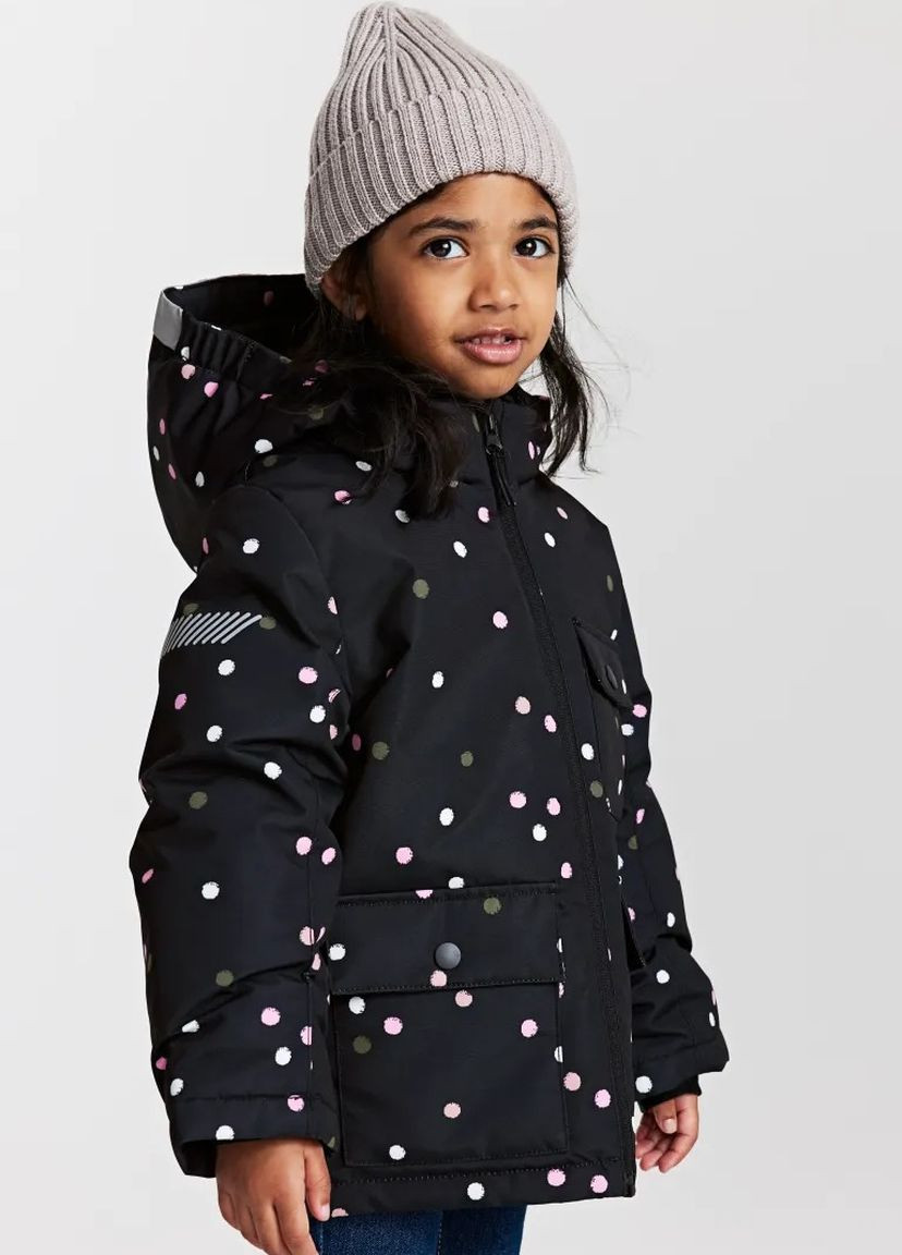 Черная зимняя куртка для девочки 9256 92 см черный 69606 H&M
