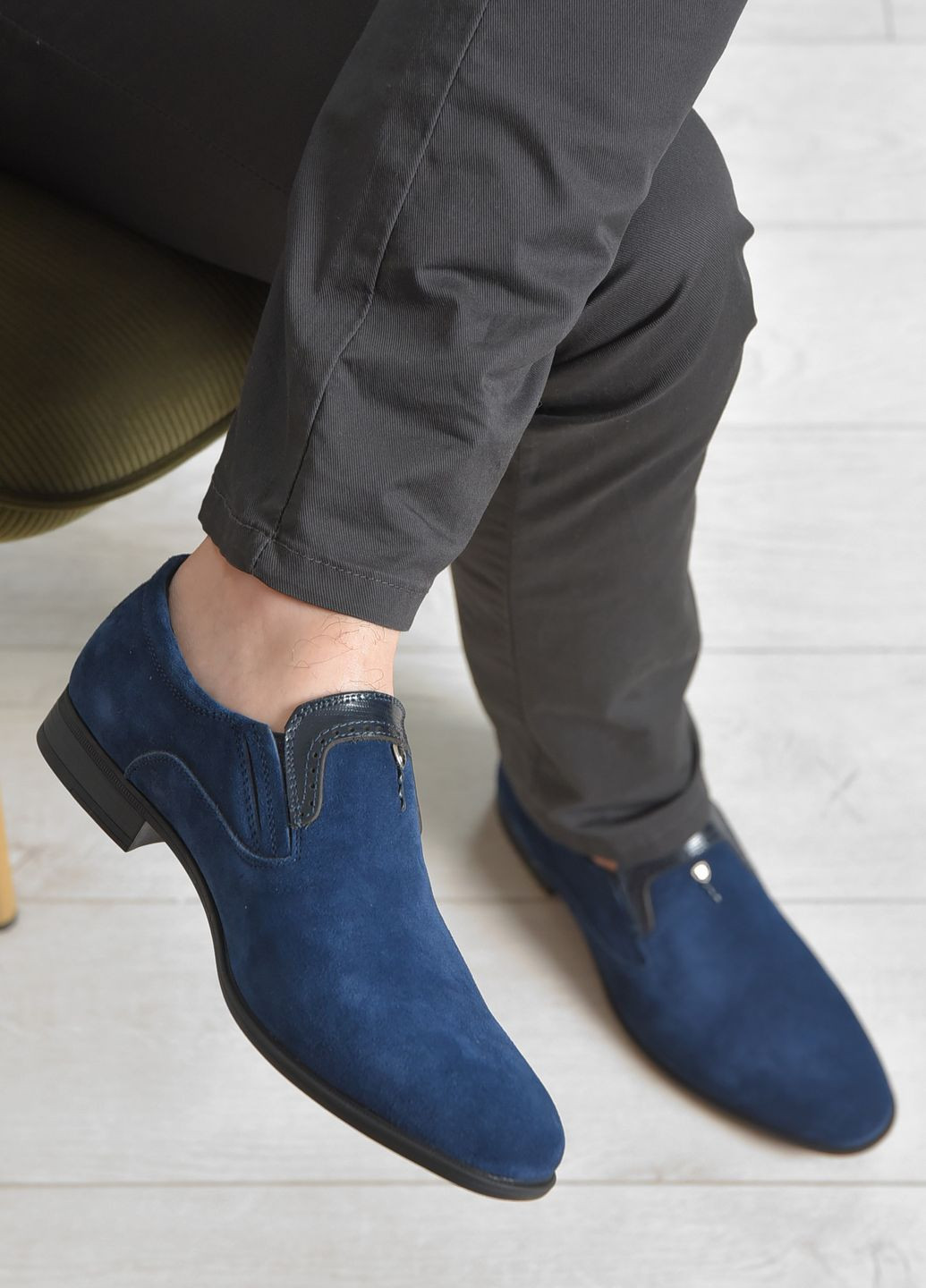 Туфлі чоловічі синього кольору Let's Shop (265911014)