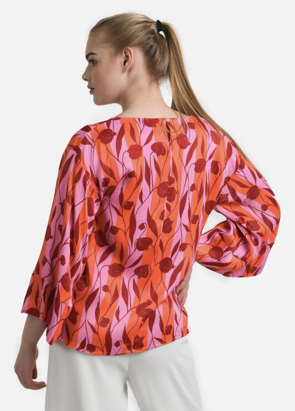 Комбинированная летняя блуза свободного кроя Numph
