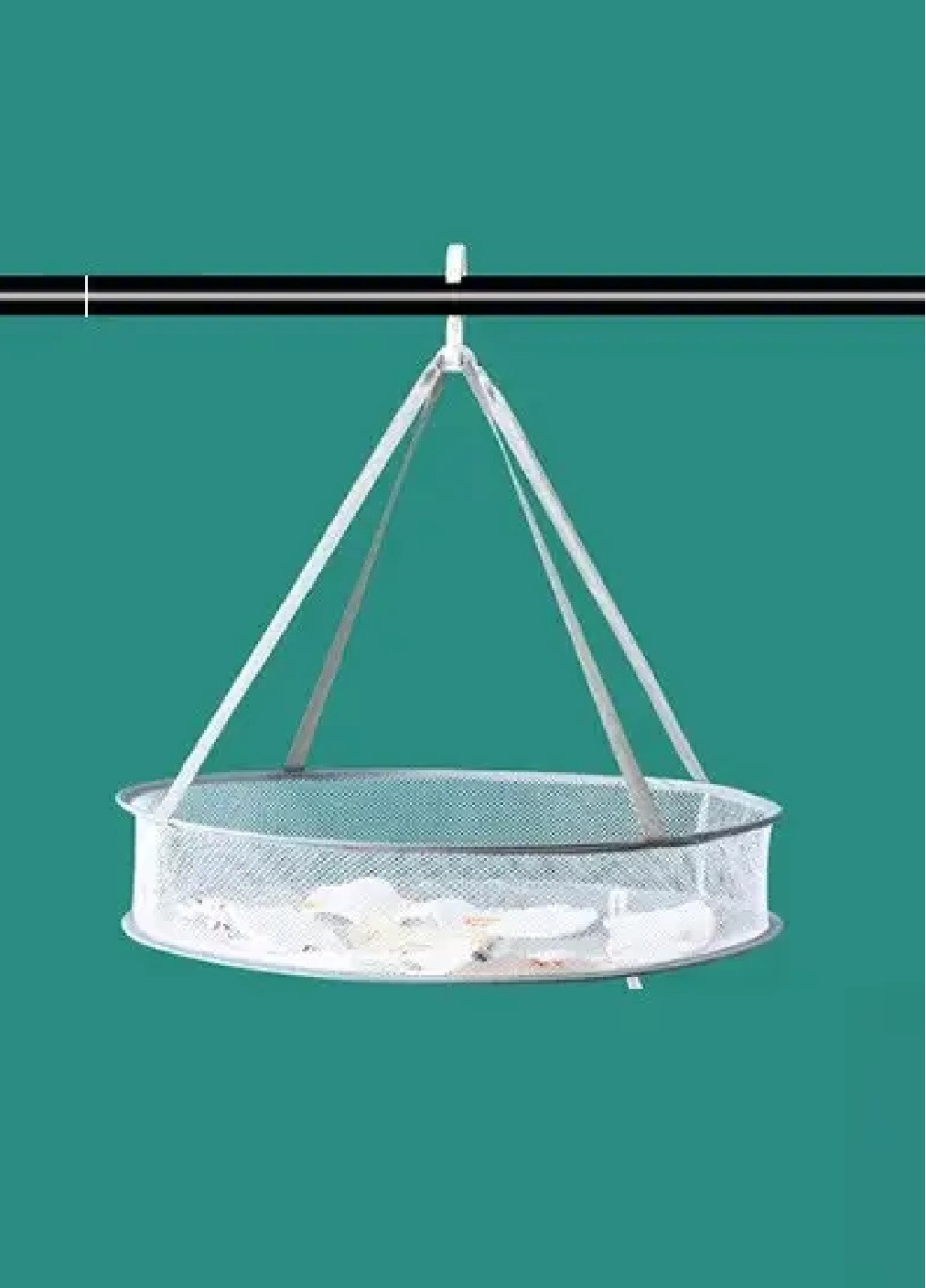 Сітка для делікатного сушіння білизни компактна портативна для дому вулиці з фіксатором на гачку 51 см (475251-Prob) Біла Unbranded (263694344)