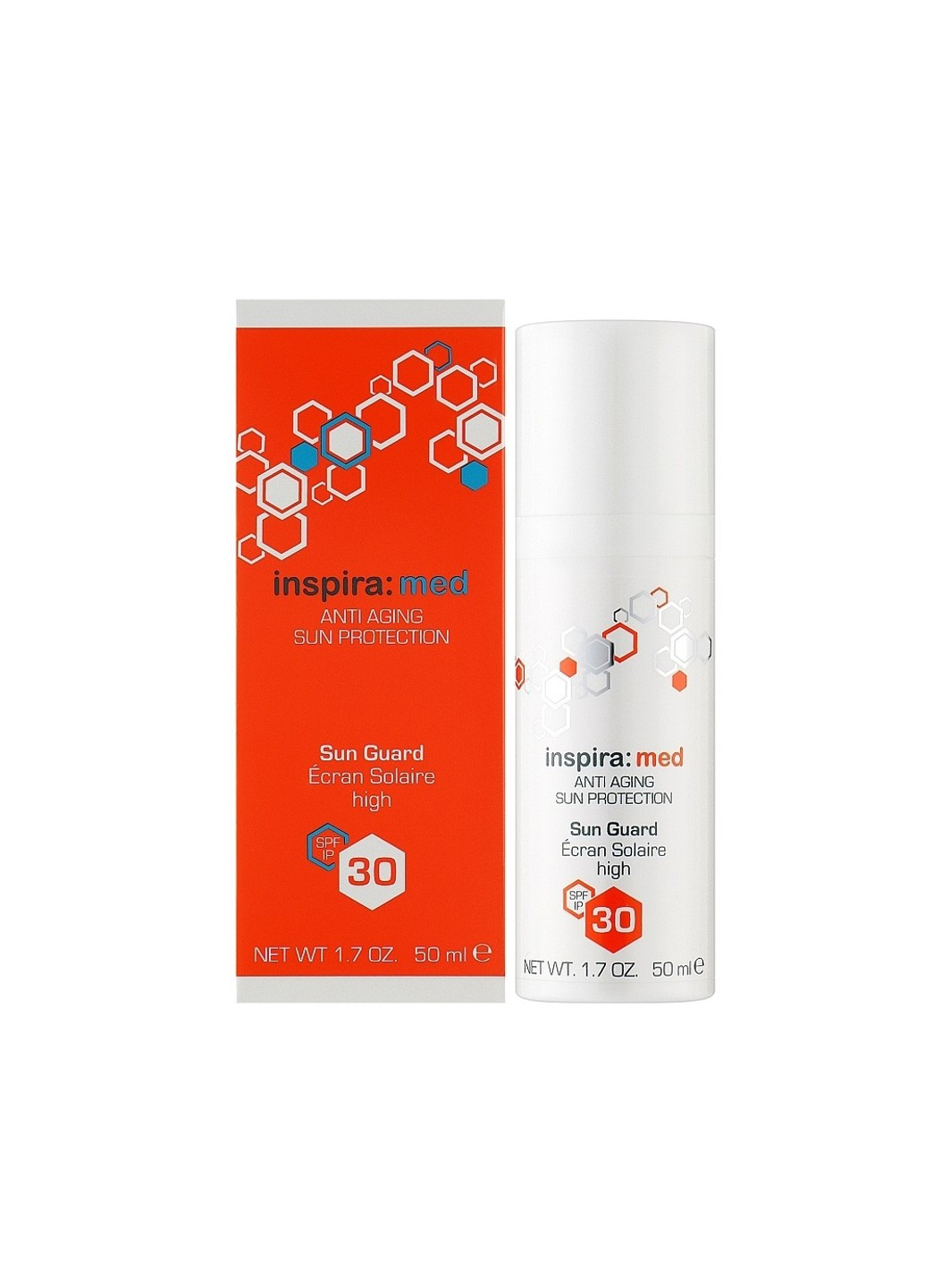 Солнцезащитный антивозрастной крем SPF 30 Anti-Aging Sun Guard Inspira Med 50 мл Inspira:cosmetics (269237848)