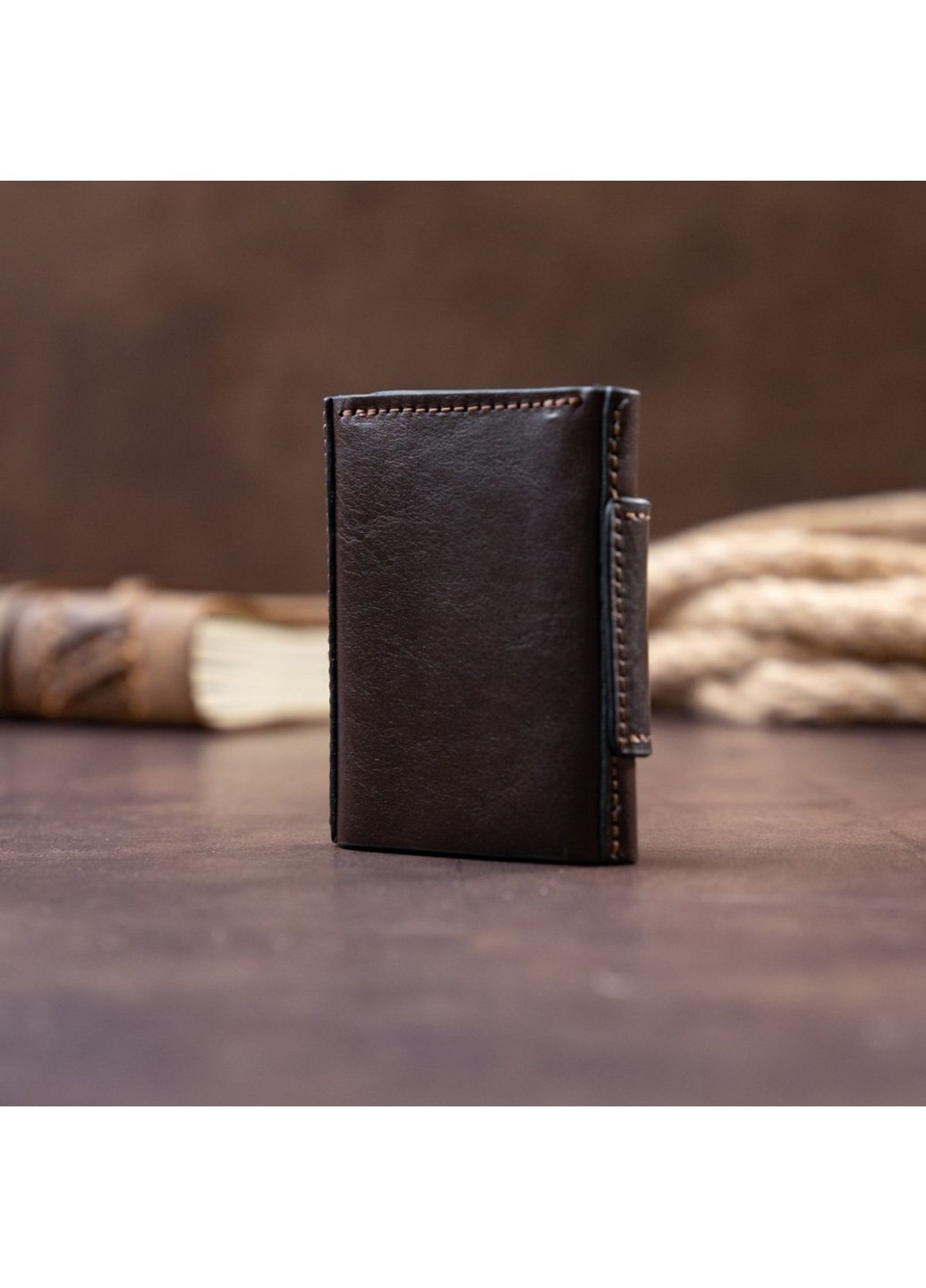 Чоловіче шкіряне портмоне Amico 11305 Коричнева Grande Pelle (262523252)