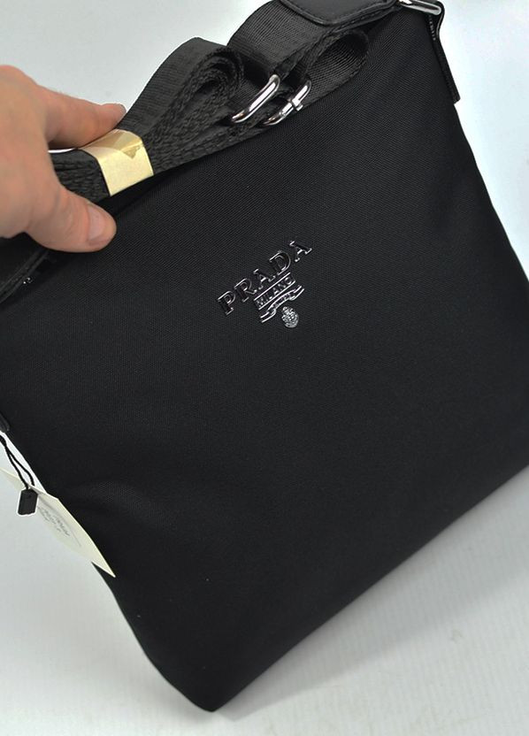 Чорна текстильна чоловіча сумка через плече No Brand (276002838)
