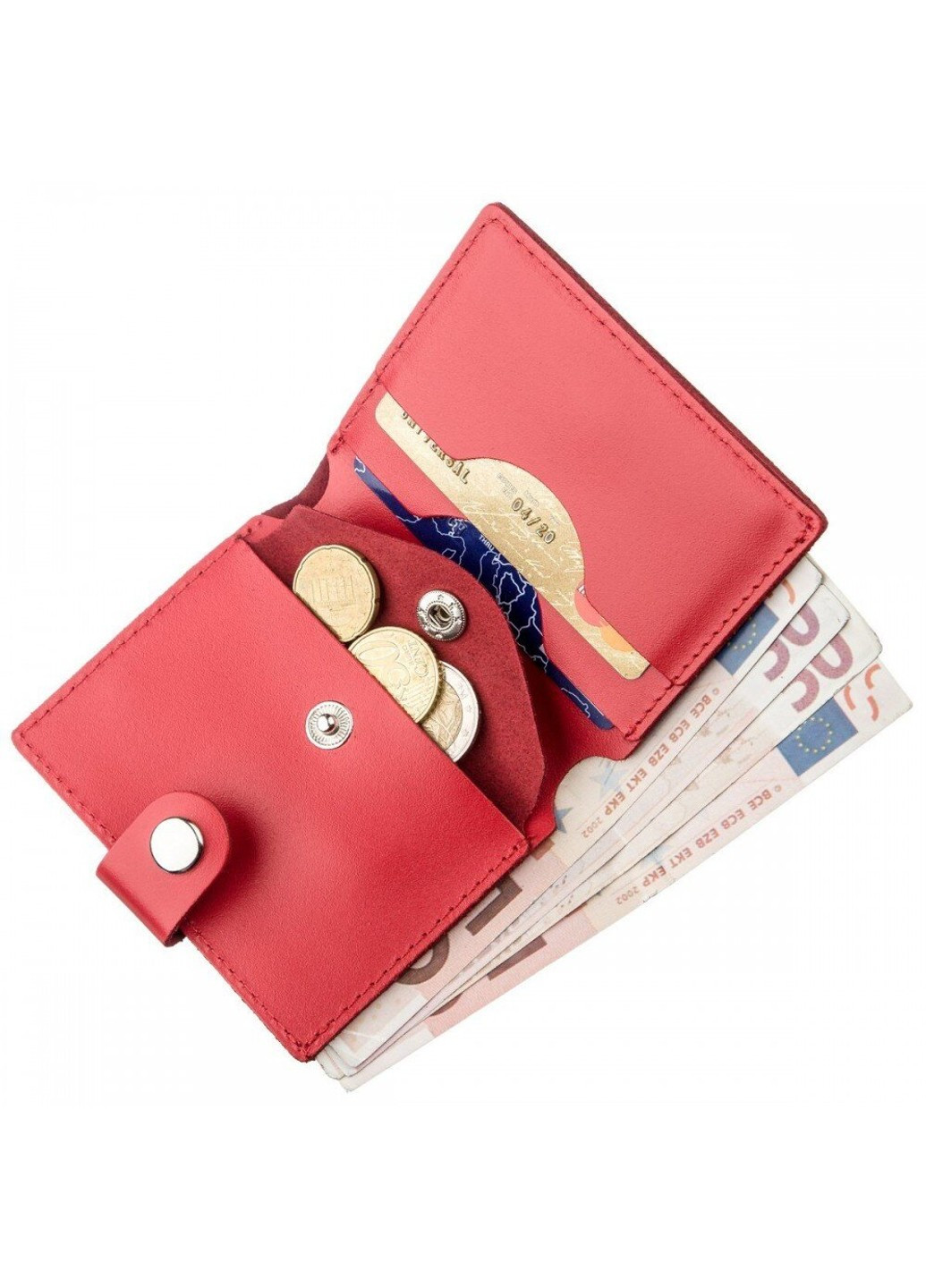 Жіночий гаманець зі шкіри 16219 Червоний Shvigel (262453883)