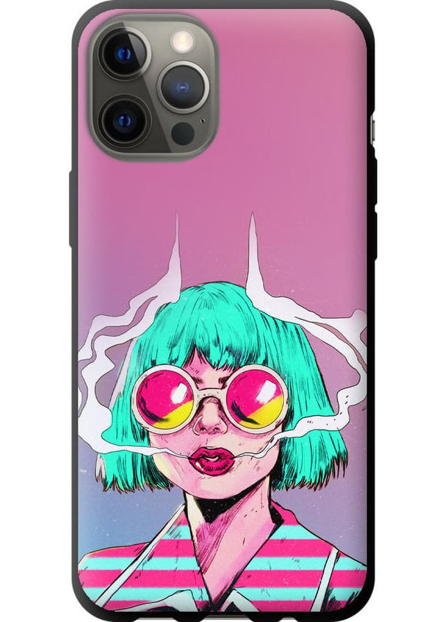 TPU черный чехол 'Поп арт девушка' для Endorphone Apple iPhone 12 Pro Max (276192699)