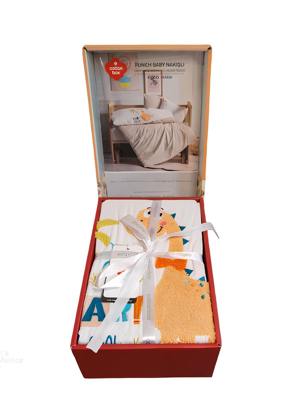 Детский комплект постельного белья для малышей, новорожденного, Cottonbox с вышивкой Динозаврик Cotton Box punch kiddo krem (268660752)