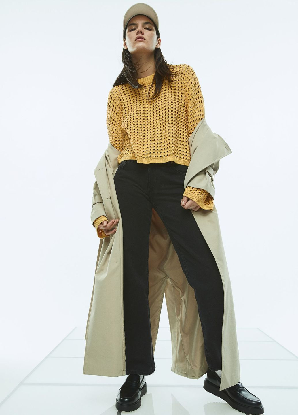 Горчичный демисезонный джемпер H&M